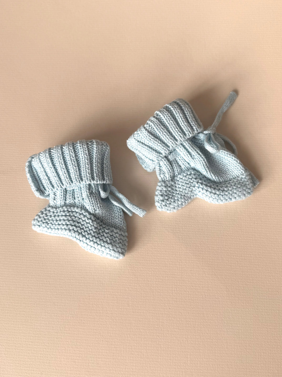 Knit Booties - Powder Blue