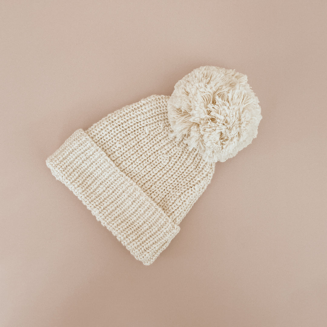 Chunky Knit Beanie in Honey