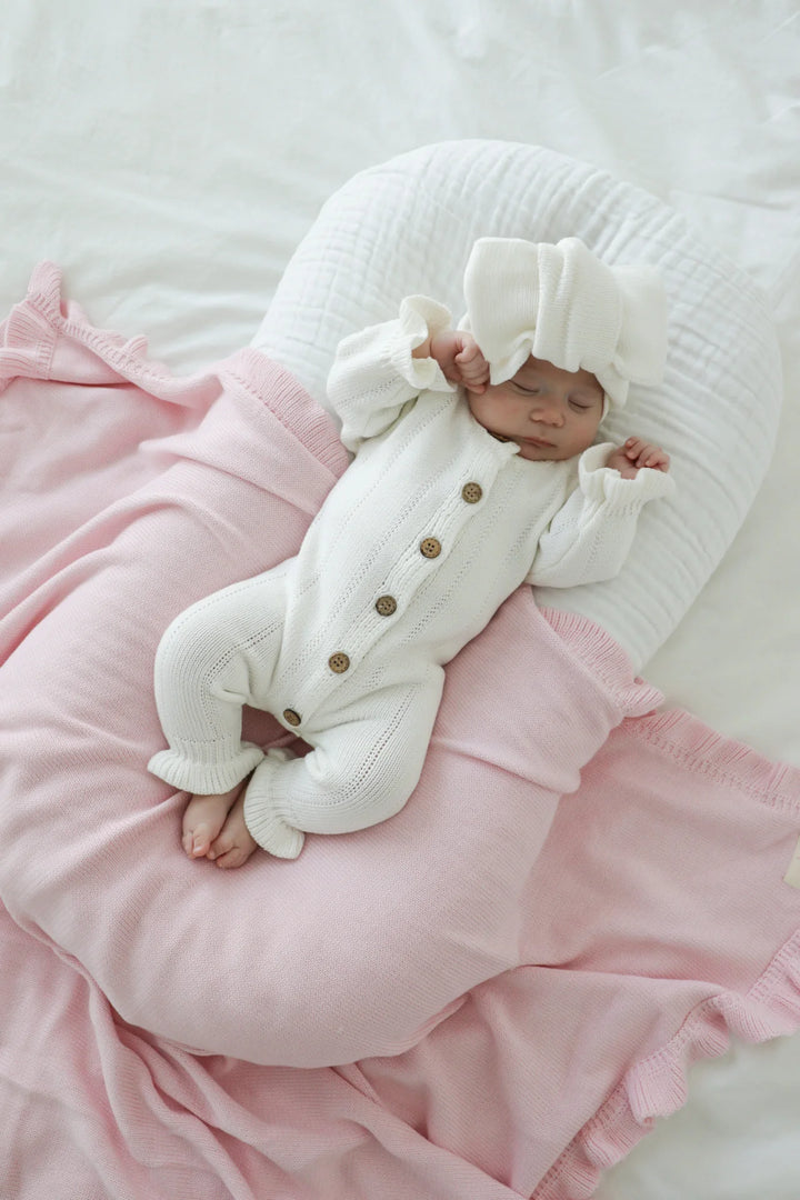 Feggari Ruffle Onesie in Warm White