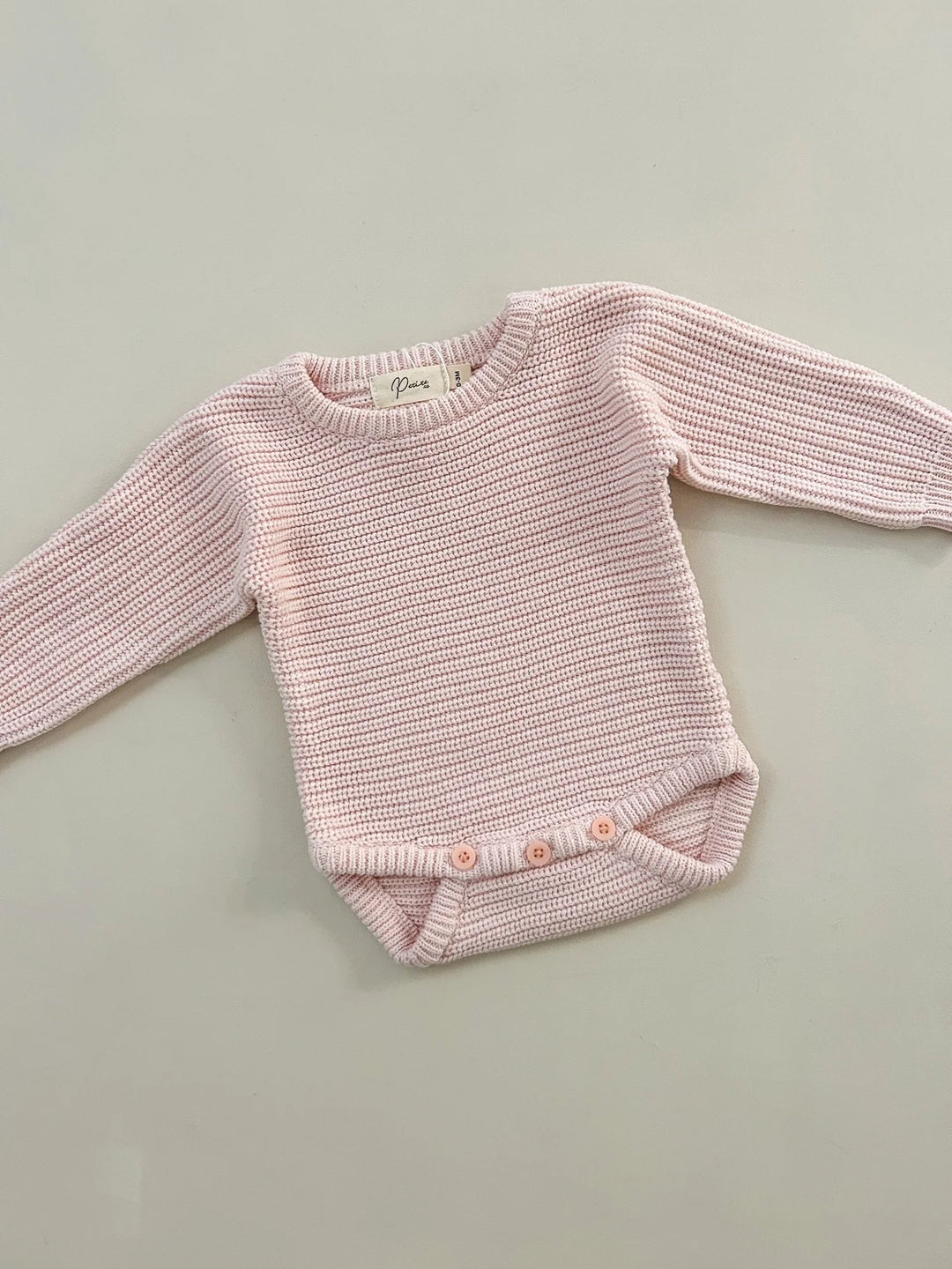 Personalizable Classic Chunky Ribbed Romper - Pink
