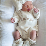 Knit Side Tie Romper - Milk