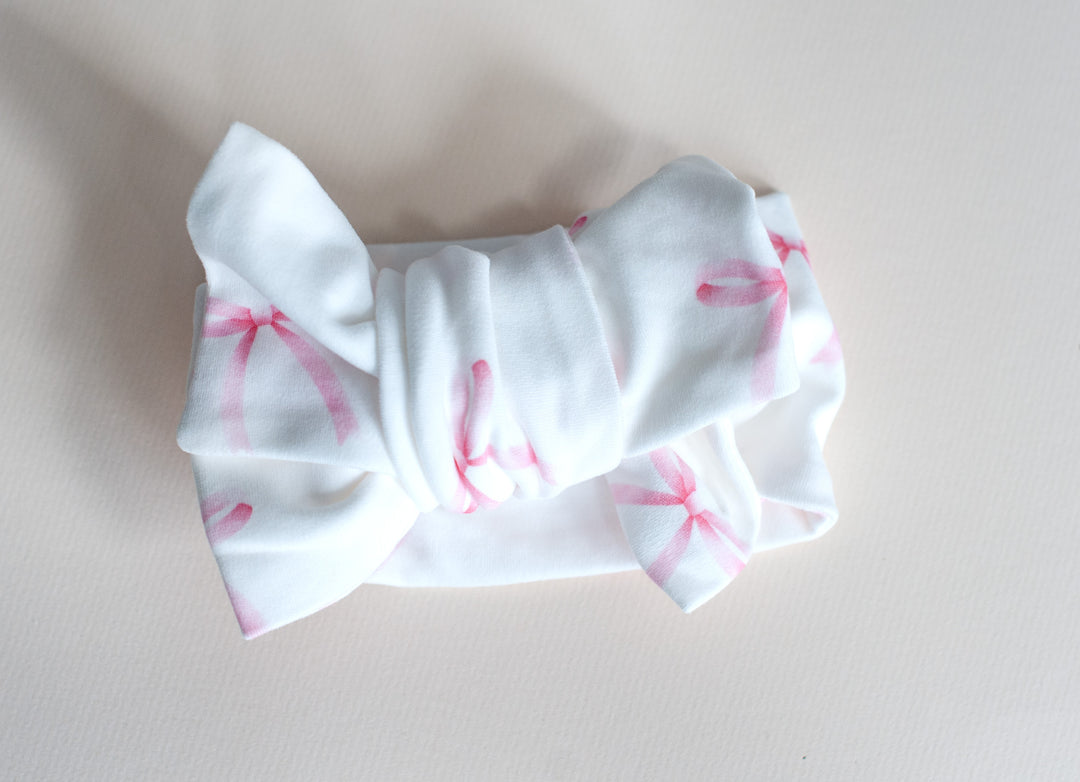 Oversize Bow Headband | Pink Bows