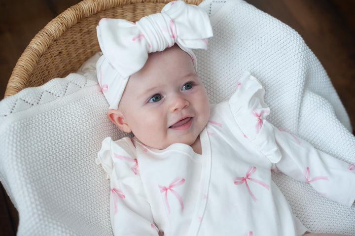Kimono Onesie | Pink Bows
