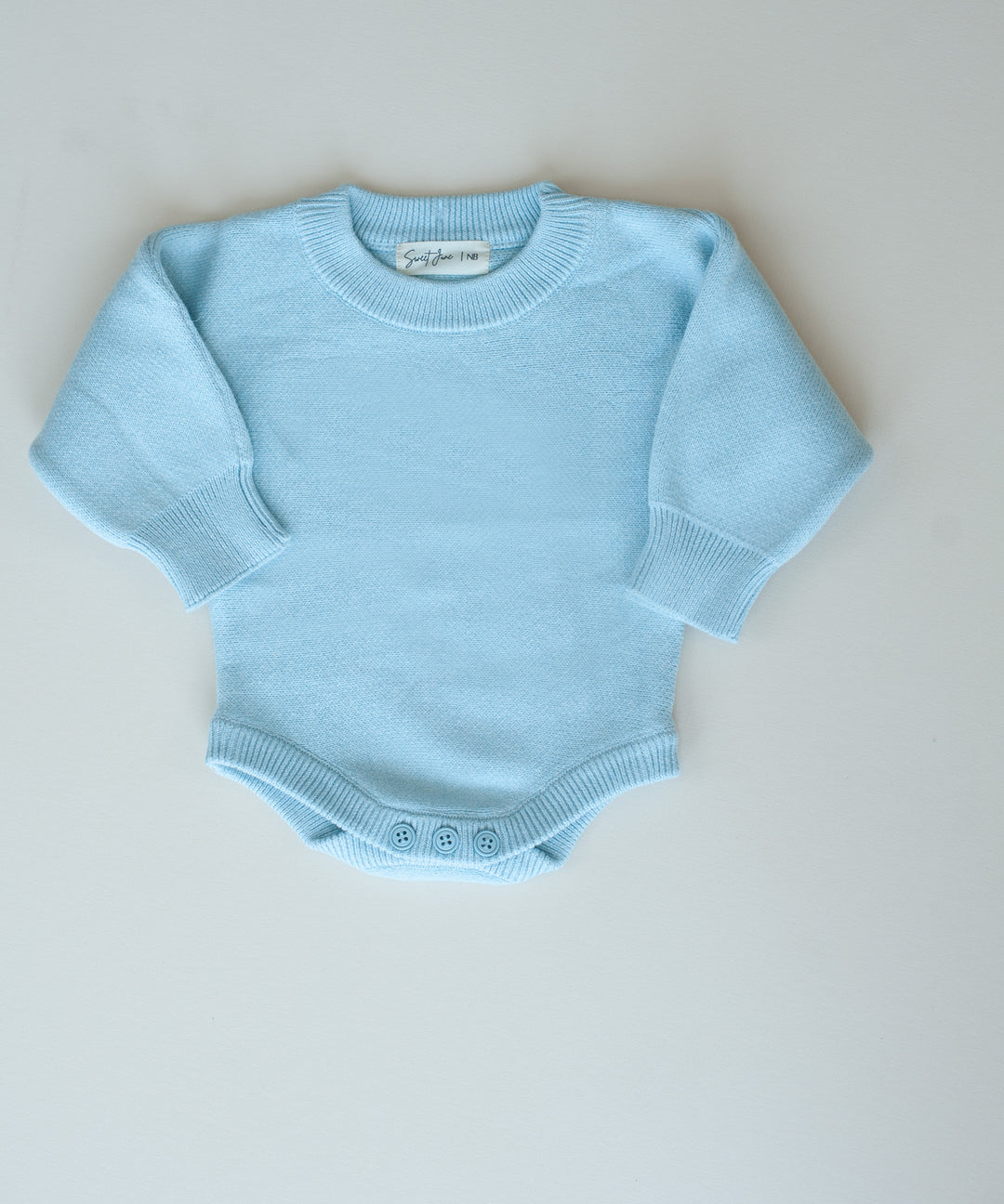 Flat Knit Romper - Power Blue