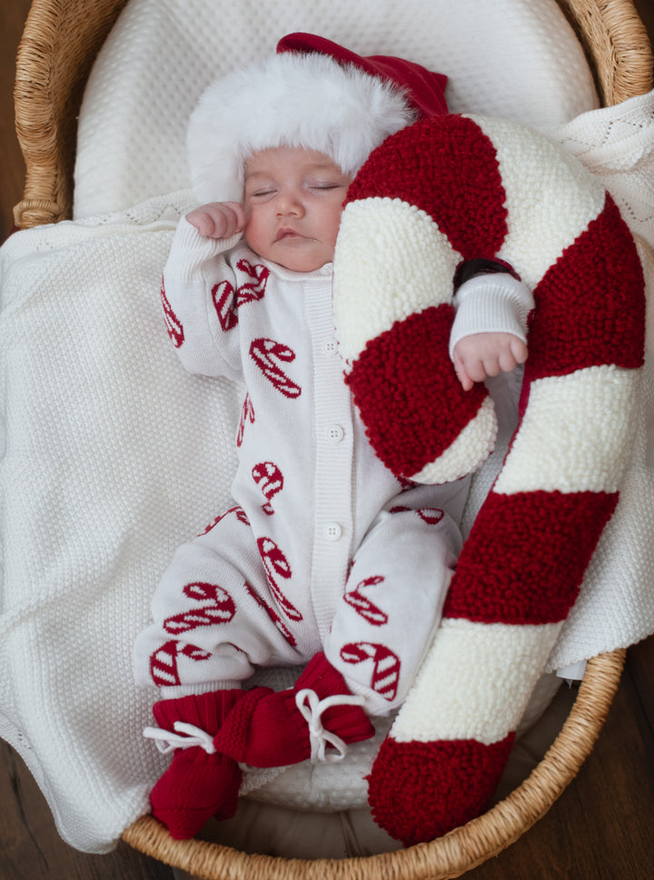 Knit Classic Jumpsuit - Candy Cane