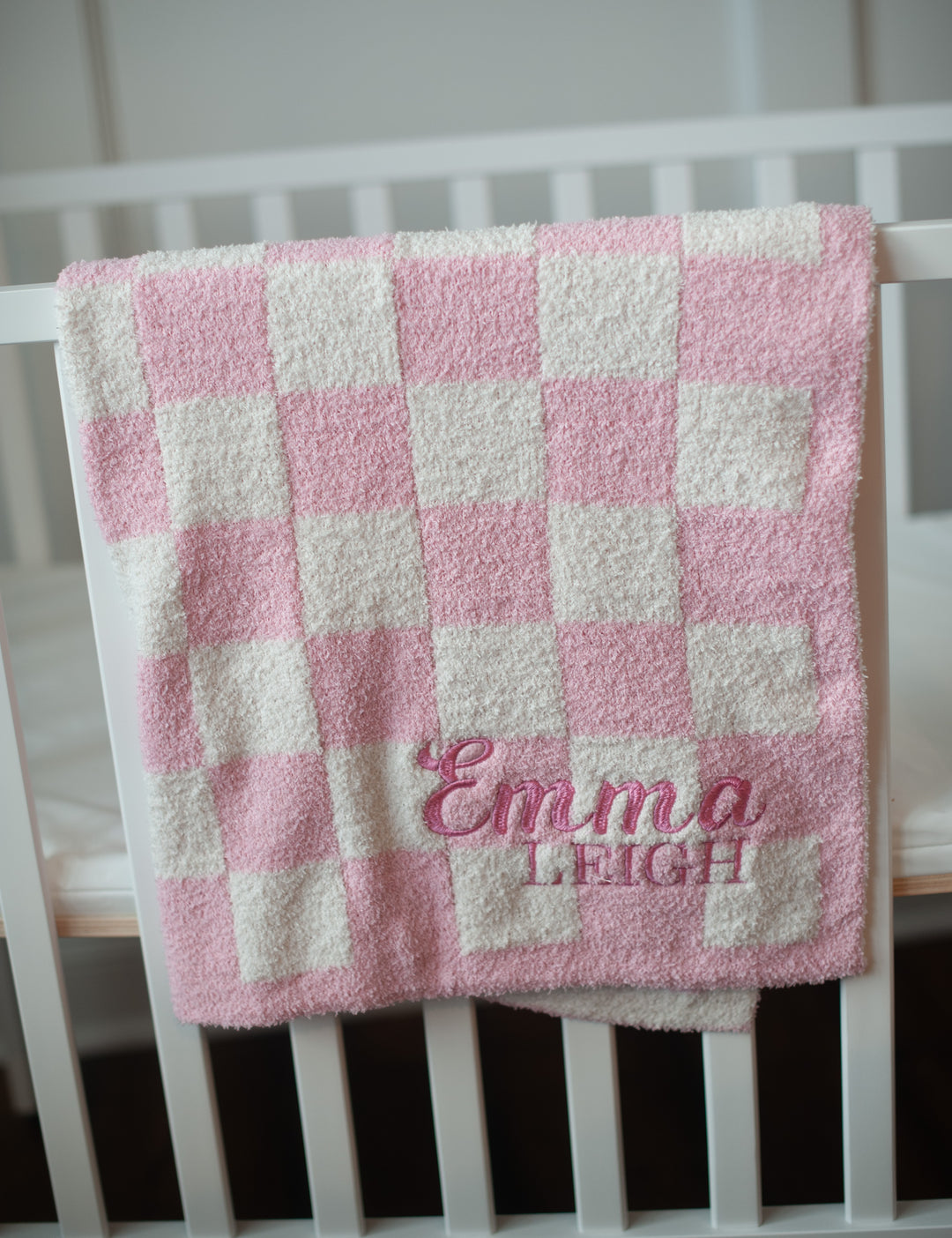 Soft Cozy Checkered Chenille Blanket