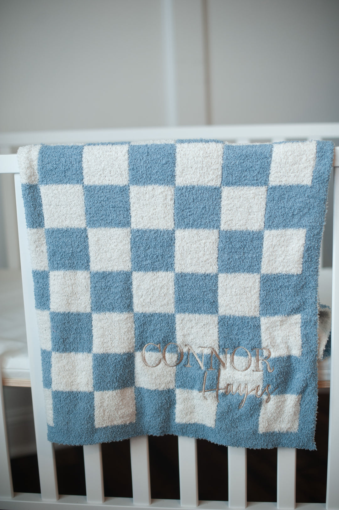 Soft Cozy Checkered Chenille Blanket