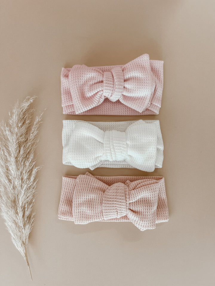 Waffle Knit Bow