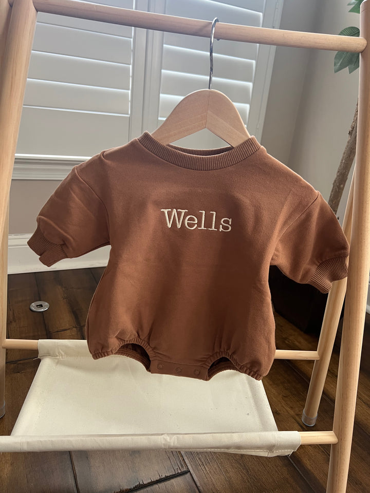 Personalizable Sweatshirt Bubble Romper