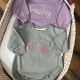 Personalizable Sweatshirt Bubble Romper