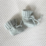 Knit Booties in Sea Mist