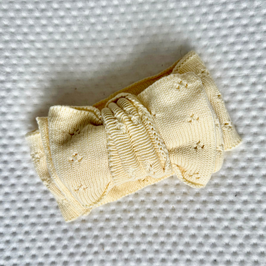 Pointelle Knitwear Headband - Buttercup
