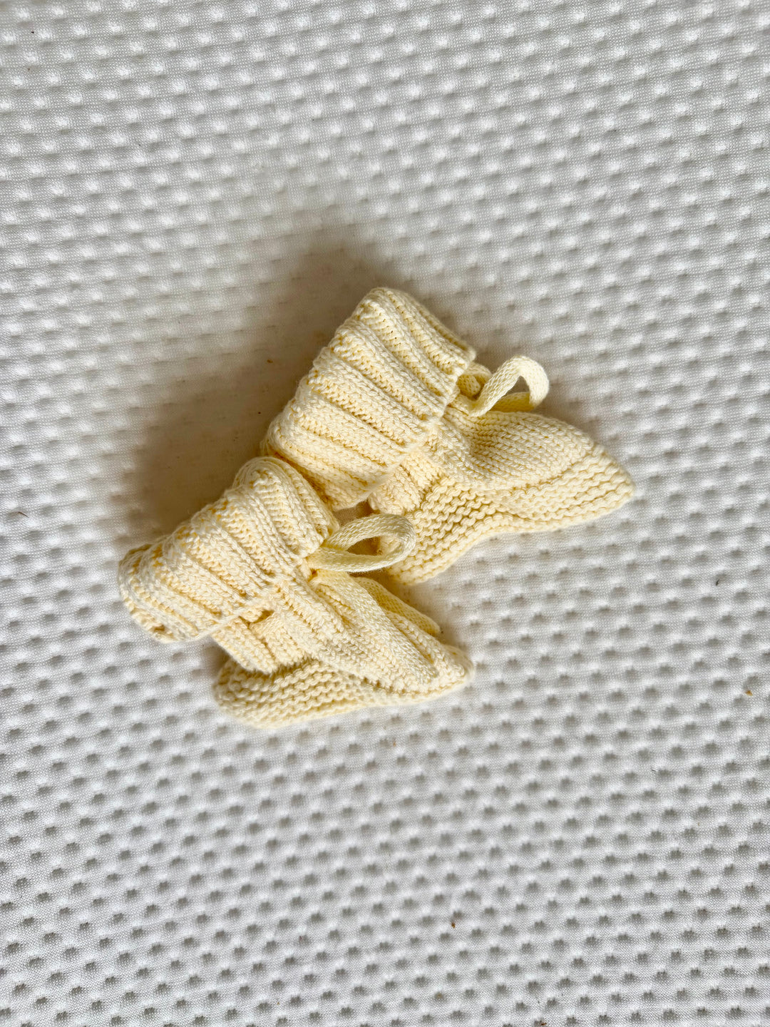 Knit Booties in Buttercup