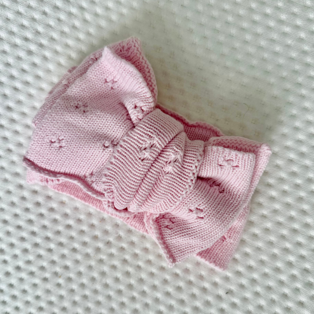 Pointelle Knitwear Headband - Petal Pink