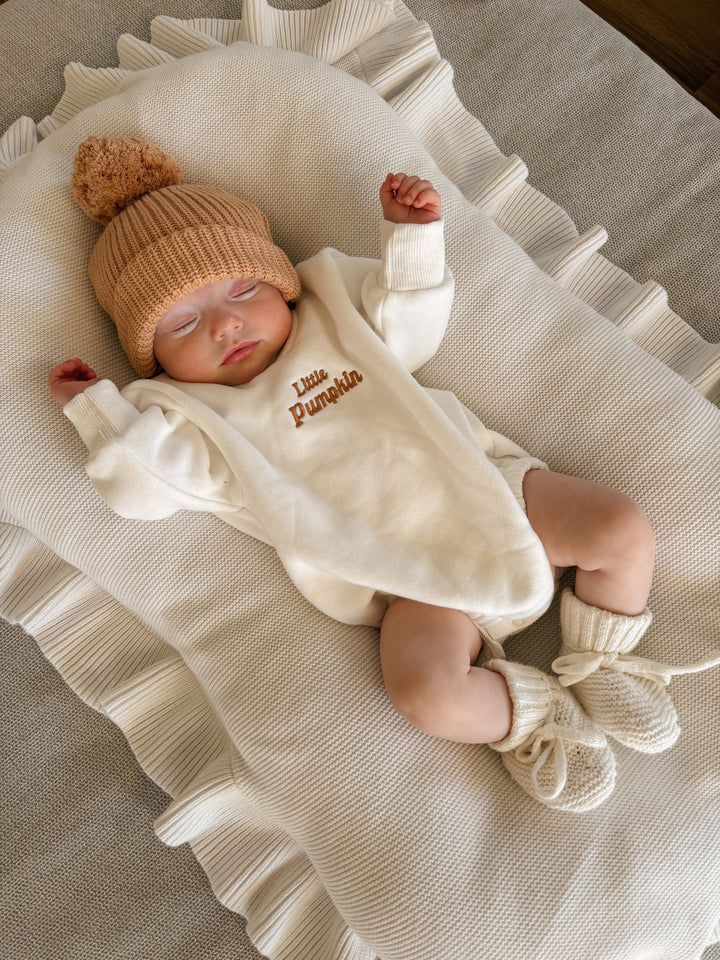 Little Pumpkin Long Sleeve Bubble Romper