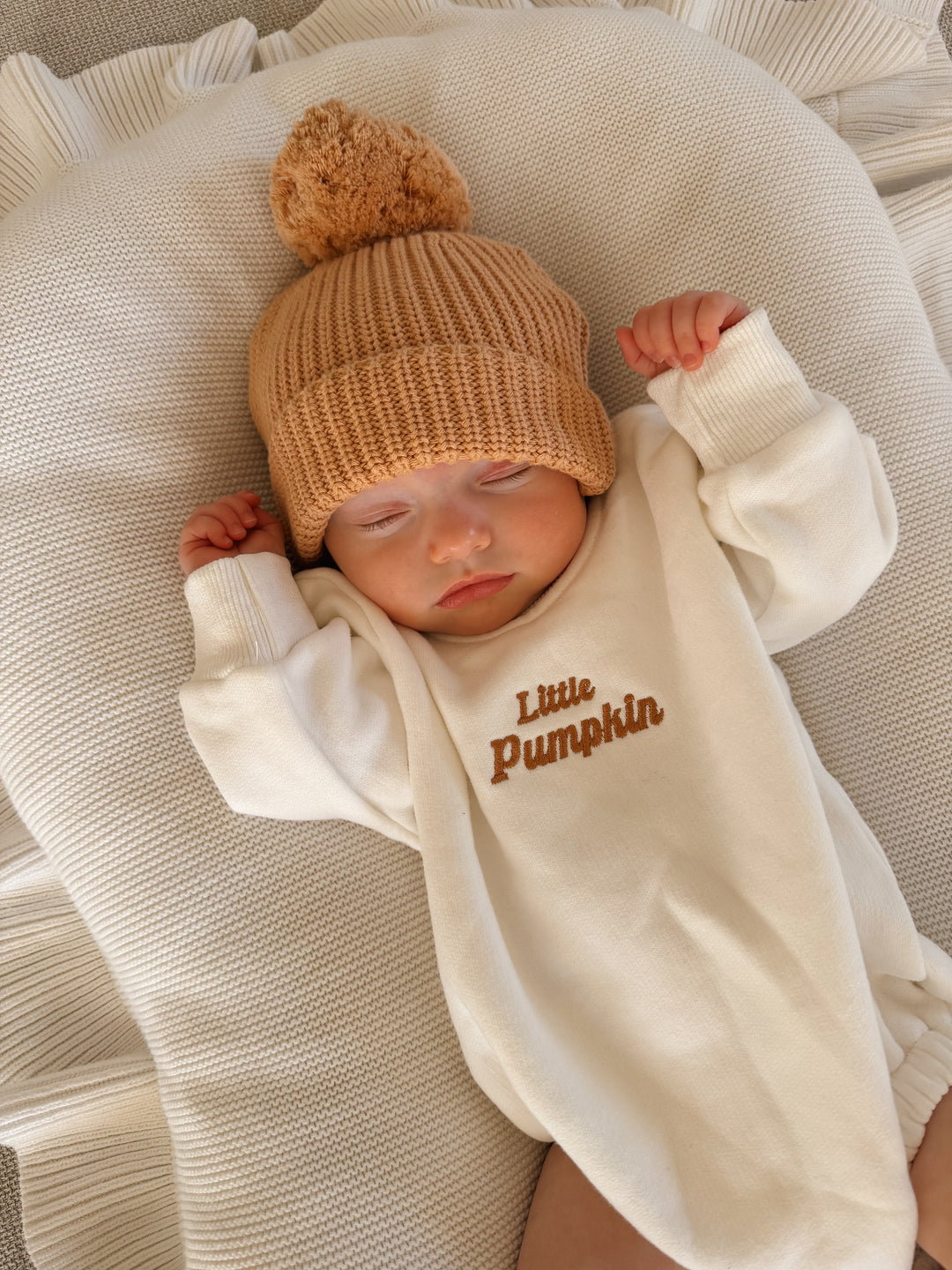 Little Pumpkin Long Sleeve Bubble Romper