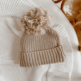 Chunky Knit Beanie in Fawn