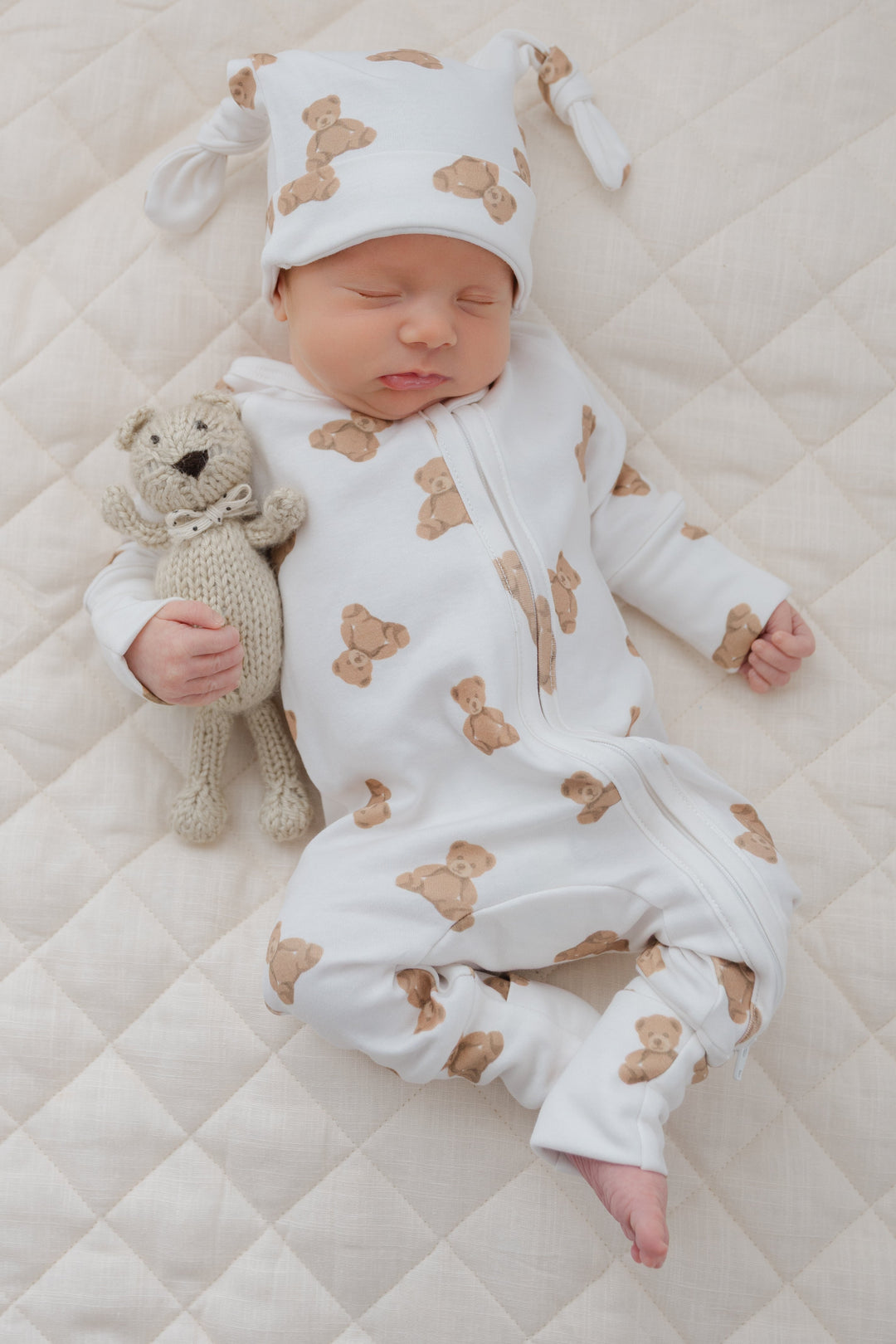 Full Zip Romper Pajamas Set | Teddy