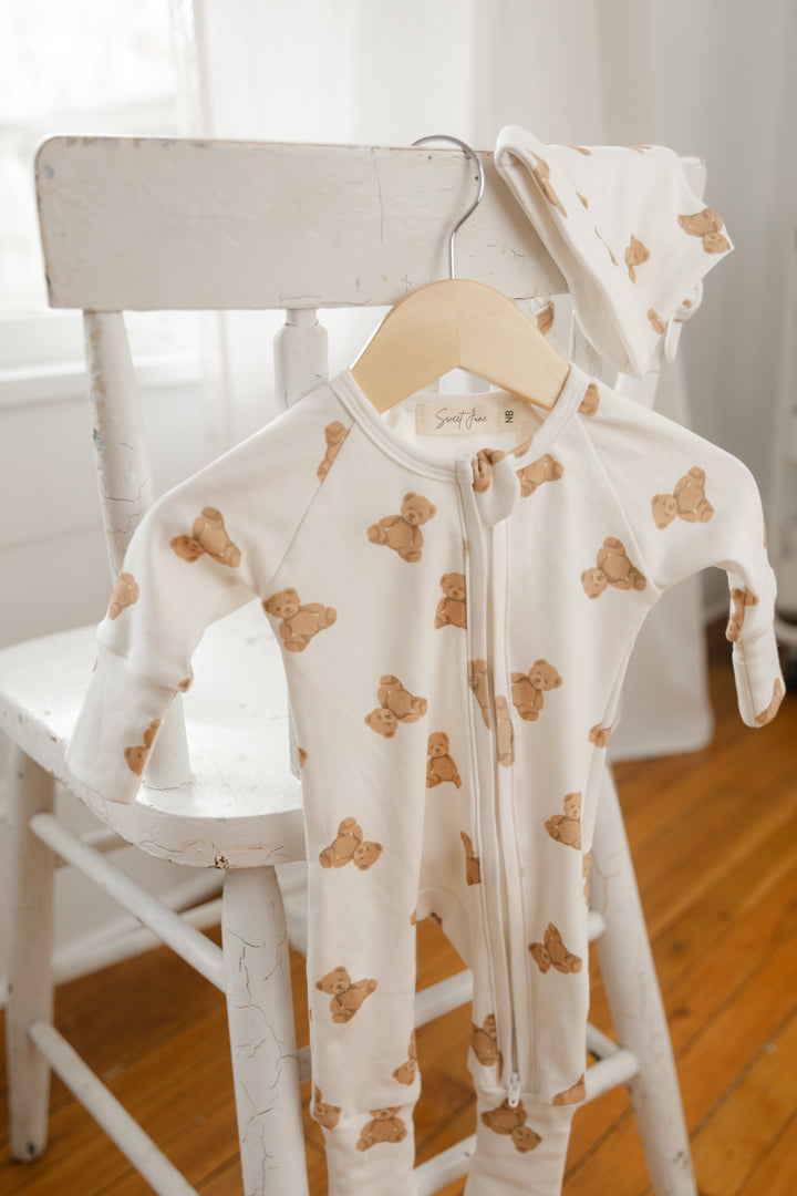 Full Zip Romper Pajamas Set | Teddy