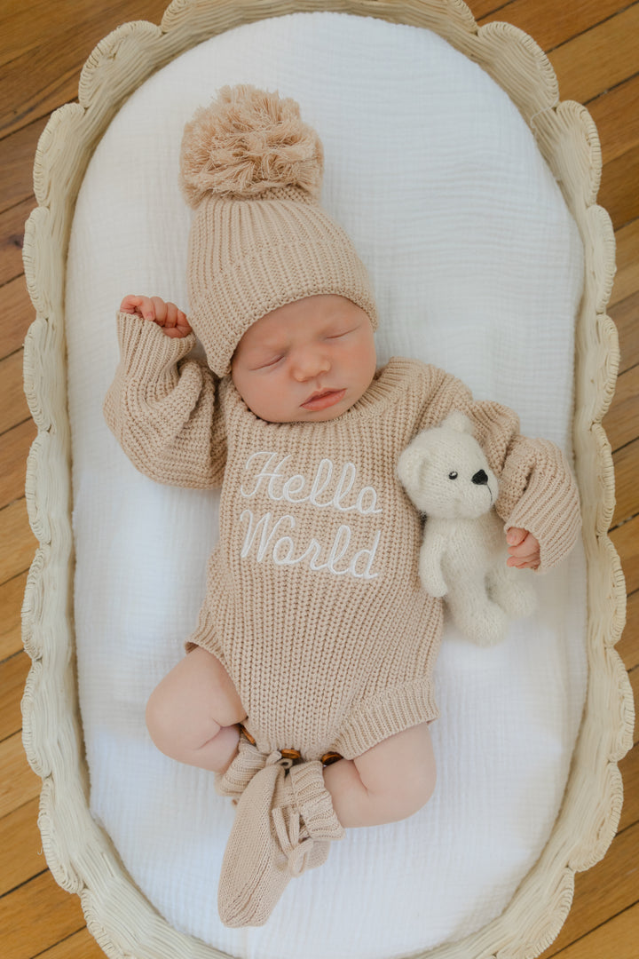 Knit Ribbed Romper - Hello World Bundle