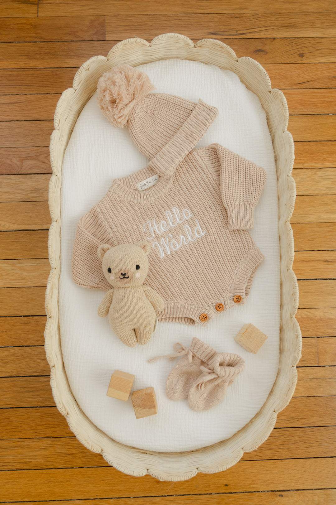 Knit Ribbed Romper - Hello World Bundle