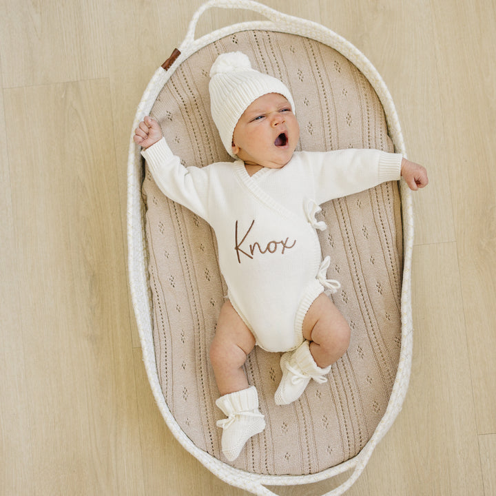 Knit Side Tie Romper - Milk