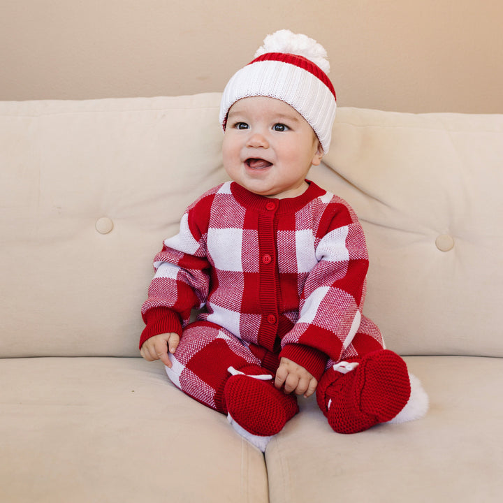 Knit Classic Jumpsuit - Christmas Plaid