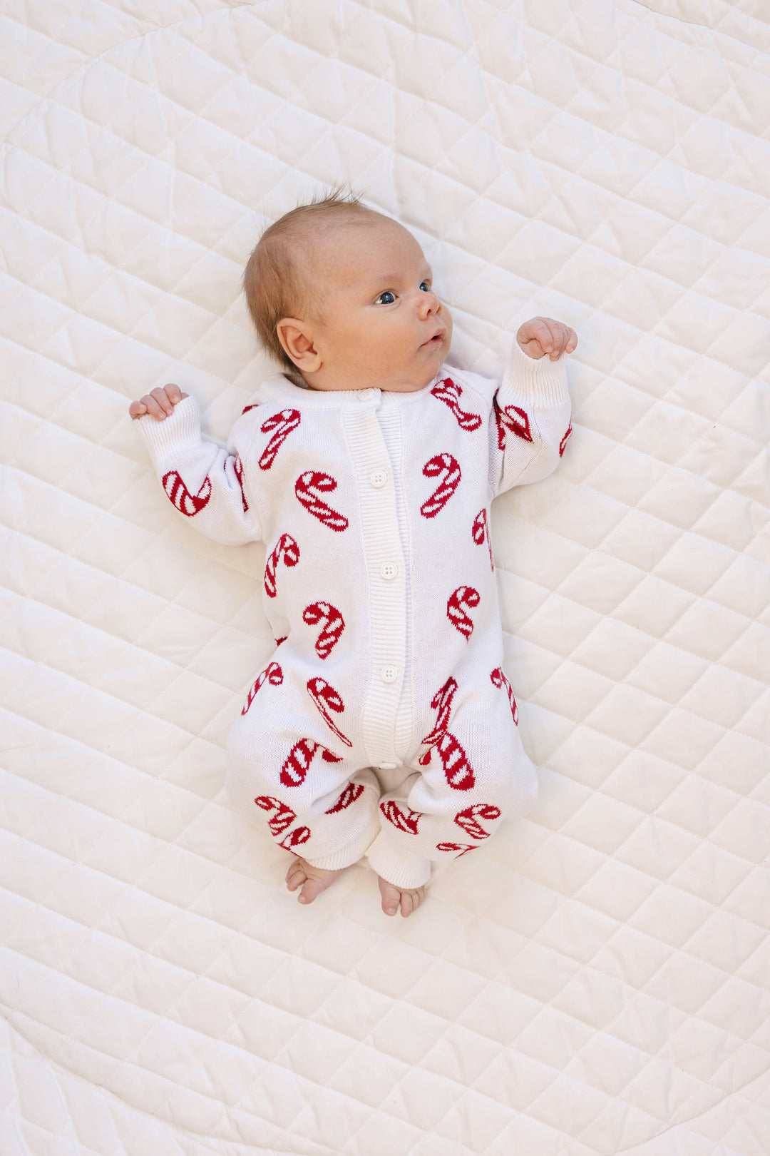 Knit Classic Jumpsuit - Candy Cane