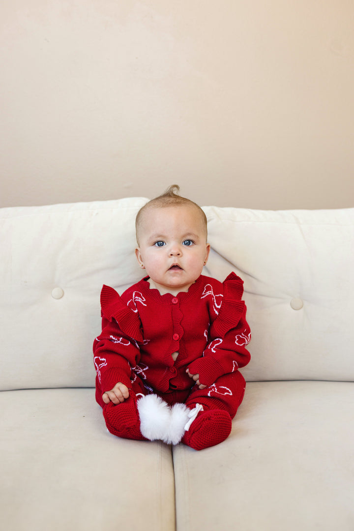 Knit Classic Jumpsuit - Christmas Bows