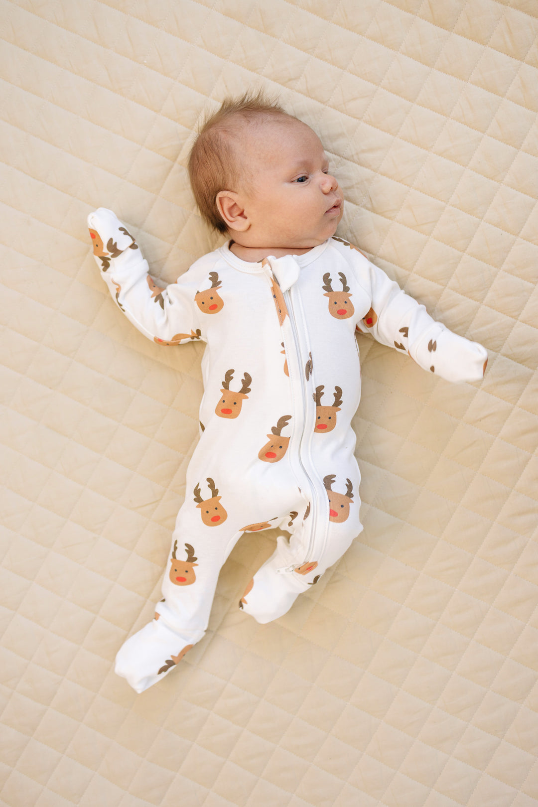 Full Zip Romper Pajamas Set | Rudolph