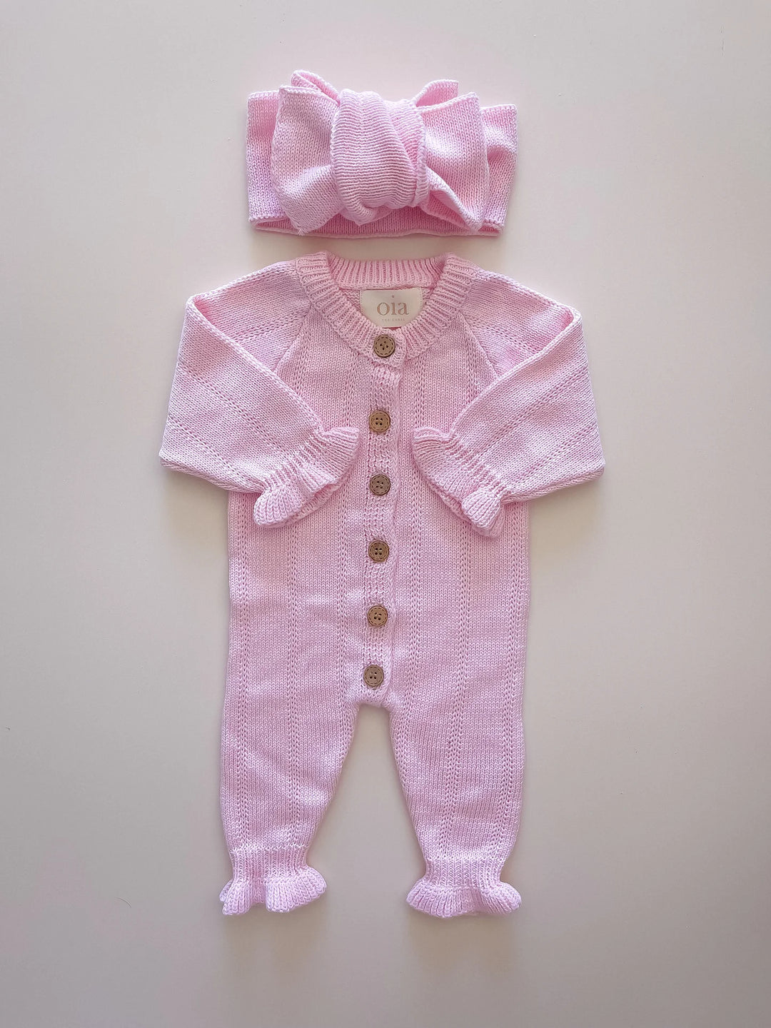 Feggari Ruffle Onesie in Petal Pink