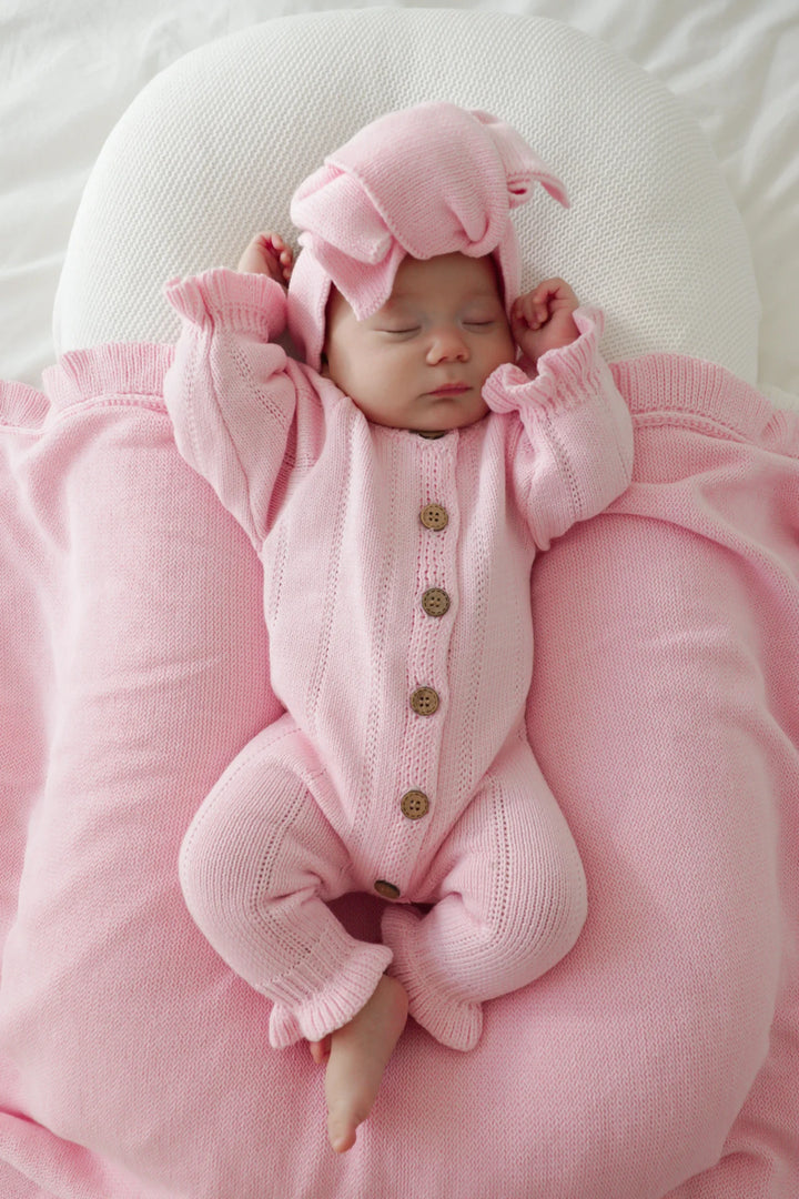 Feggari Ruffle Onesie in Petal Pink
