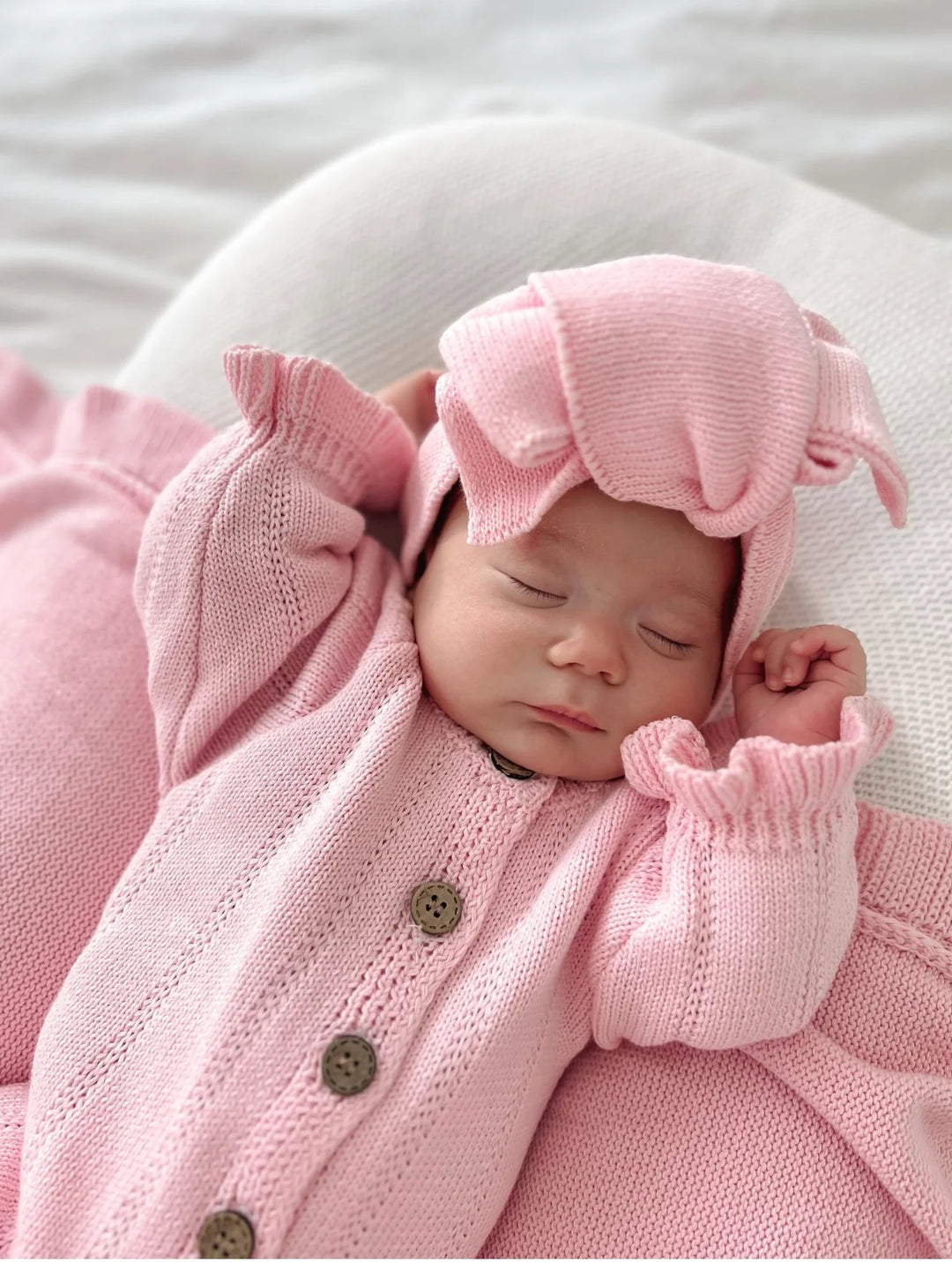 Feggari Ruffle Onesie in Petal Pink