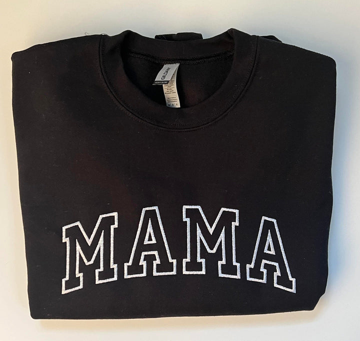 Mama Embroidered sweatshirt, Mama Crewneck Sweatshirt Pregnancy Reveal Gift for New mom Custom Mom Shirt, Embroidered Mama Crewneck