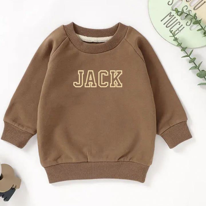 Children's Embroidered Sweatshirt, Kids Embroidered Sweatshirt, Embroidered Crewneck Sweatshirt, Personalized Toddler Shirt, Kids custom tee