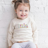 Children's Embroidered Sweatshirt, Kids Embroidered Sweatshirt, Embroidered Crewneck Sweatshirt, Personalized Toddler Shirt, Kids custom tee