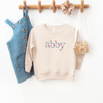 Children's Embroidered Sweatshirt, Kids Embroidered Sweatshirt, Embroidered Crewneck Sweatshirt, Personalized Toddler Shirt, Kids custom tee