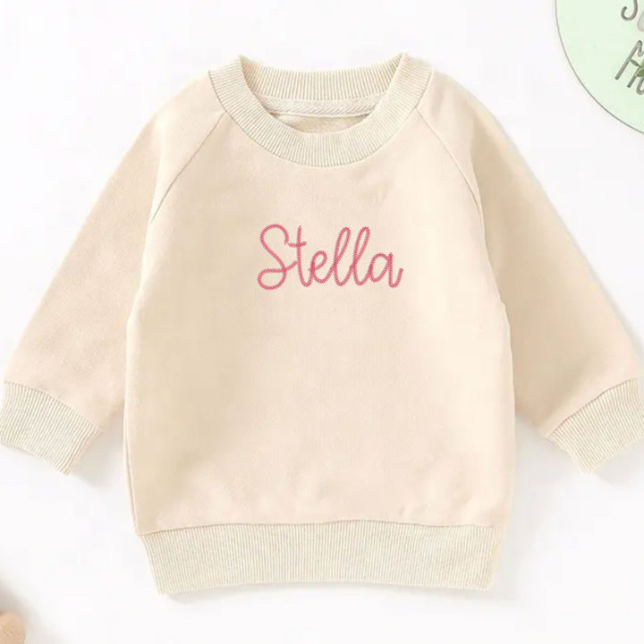 Children's Embroidered Sweatshirt, Kids Embroidered Sweatshirt, Embroidered Crewneck Sweatshirt, Personalized Toddler Shirt, Kids custom tee