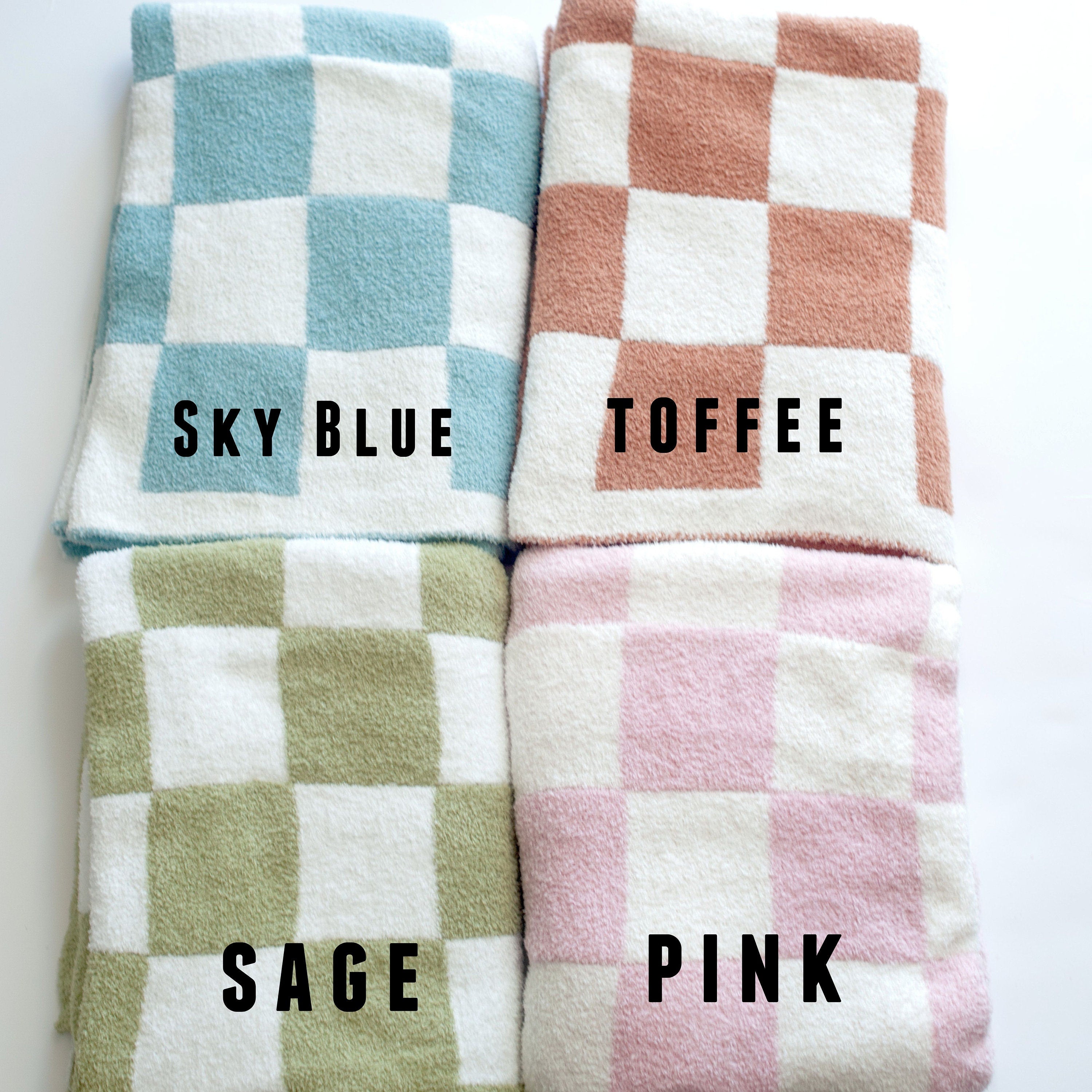 Checkered Baby Blanket, Custom Checker Blanket, Embroidered Baby Name Blanket, Neutral Name Baby Blanket, Personalized Baby Stroller Blanket