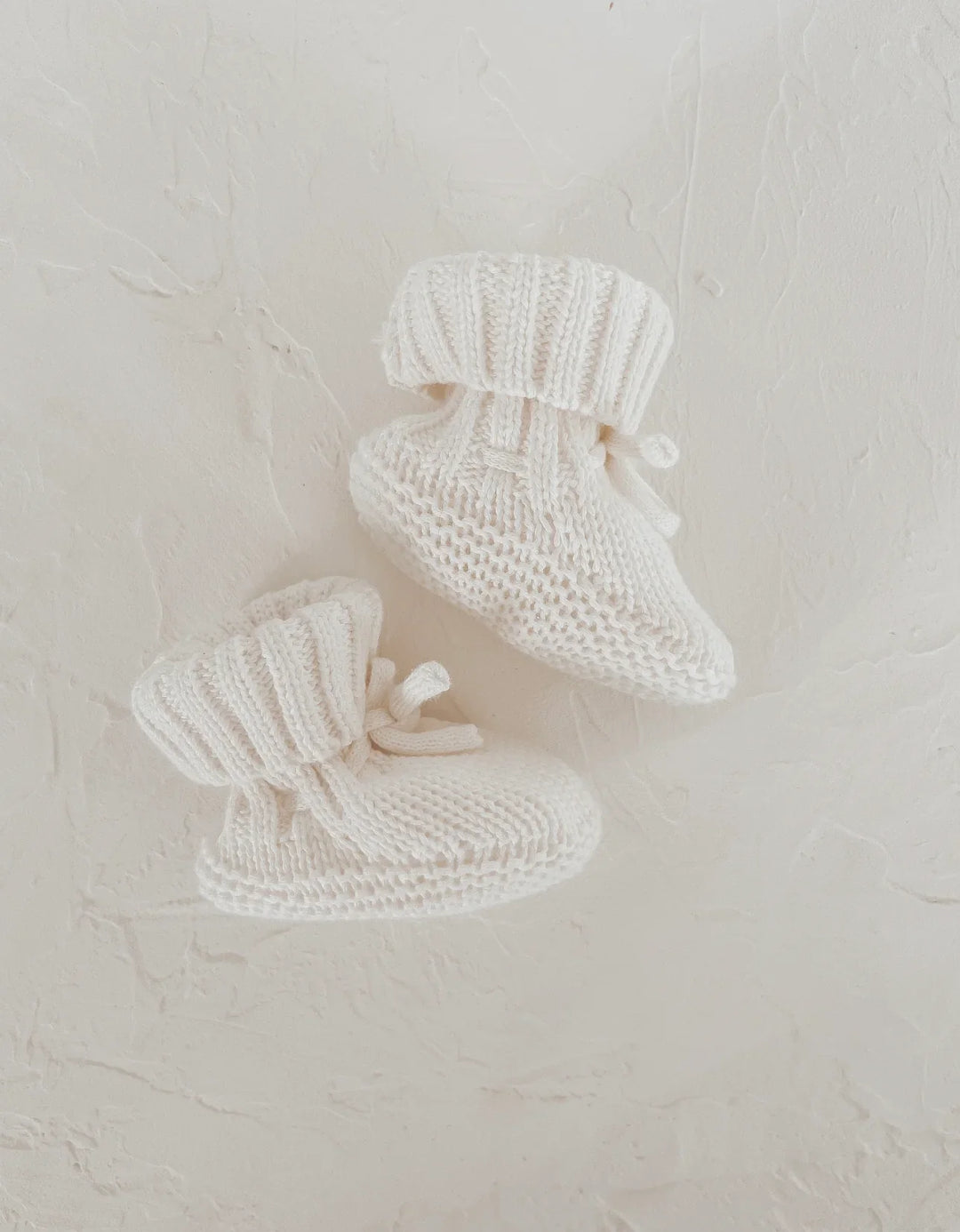 Knit Booties in Warm White