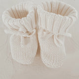 Knit Booties in Warm White