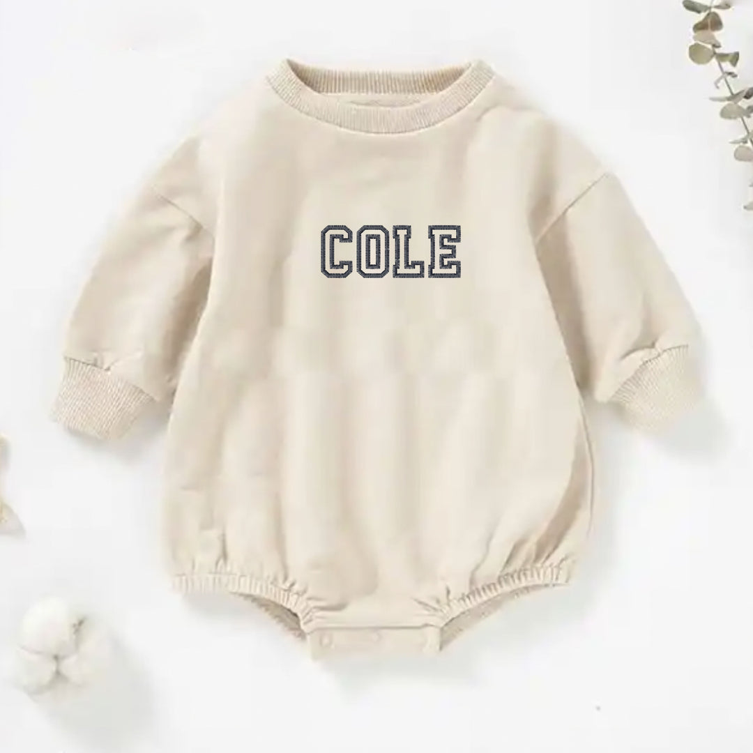 Personalizable Sweatshirt Bubble Romper